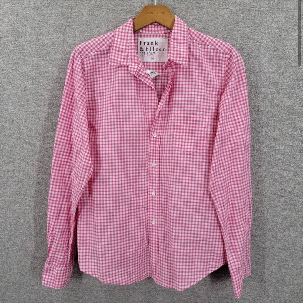 Frank & Eileen Pink Gingham Button Down Shirt